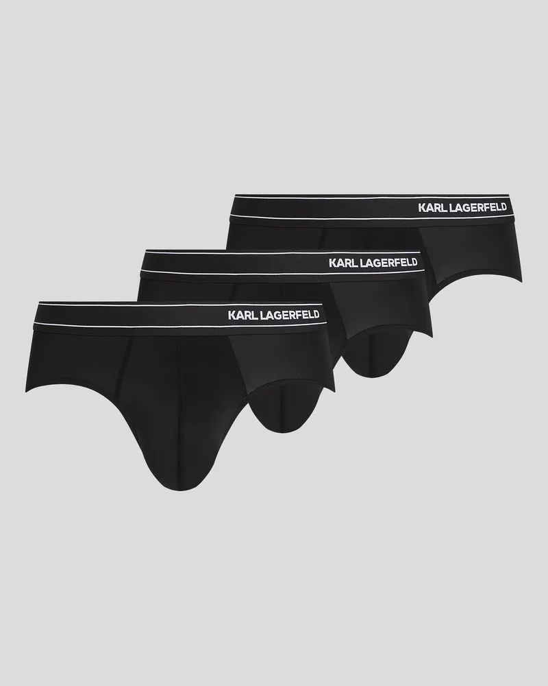 Karl Lagerfeld Leichte Slips Mit Logo – 3er-set, Herren, Schwarz, Größe Schwarz