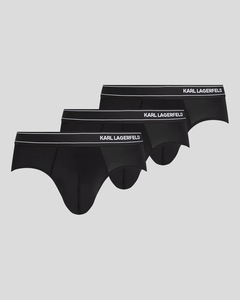 Karl Lagerfeld Leichte Slips Mit Logo – 3er-set, Mann, Schwarz, Größe Schwarz
