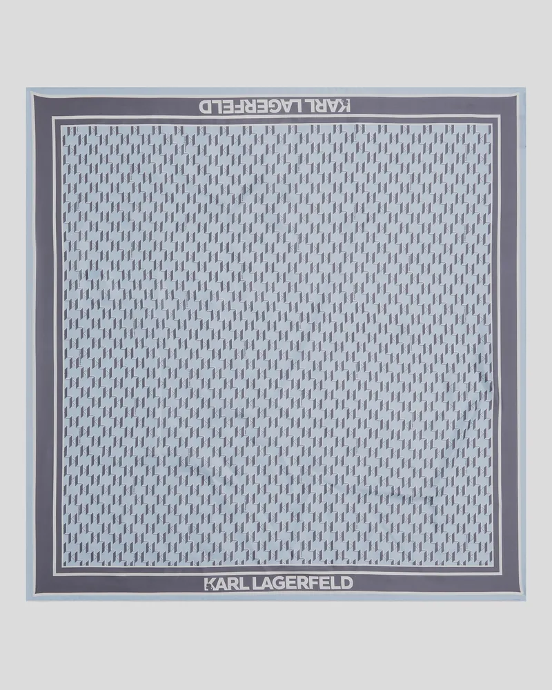 Karl Lagerfeld Monogram seidenschal, Frau, Kentucky Blau, Größe Kentucky