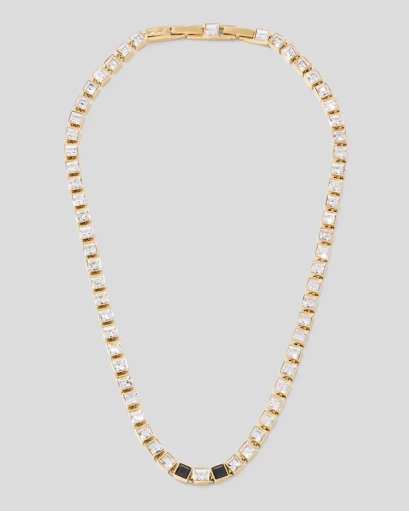 Karl Lagerfeld Goldene Kristall-halskette, Frau, Gold, Größe Gold
