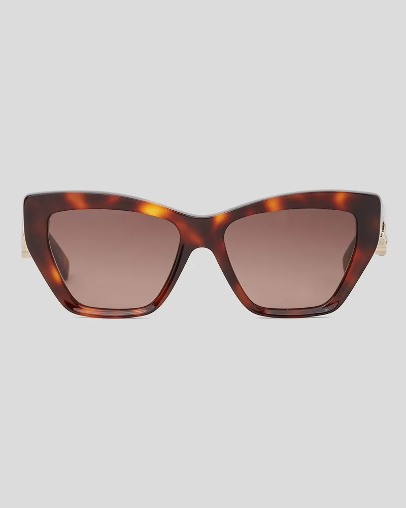 Karl Lagerfeld Sonnenbrille Mit Ausgeschnittener Signatur, Frau, Tortoise, Größe Tortoise