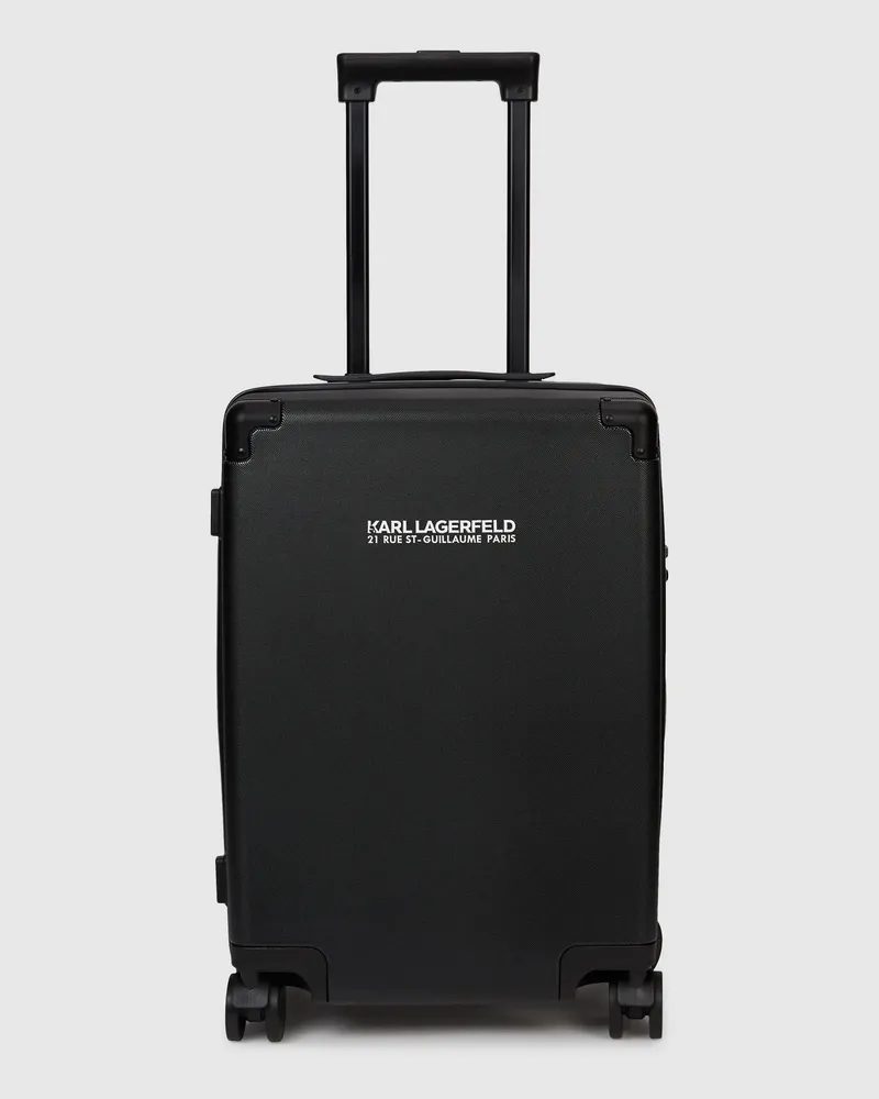 Karl Lagerfeld Rue St-guillaume Rollkoffer, Herren, Schwarz, Größe Schwarz