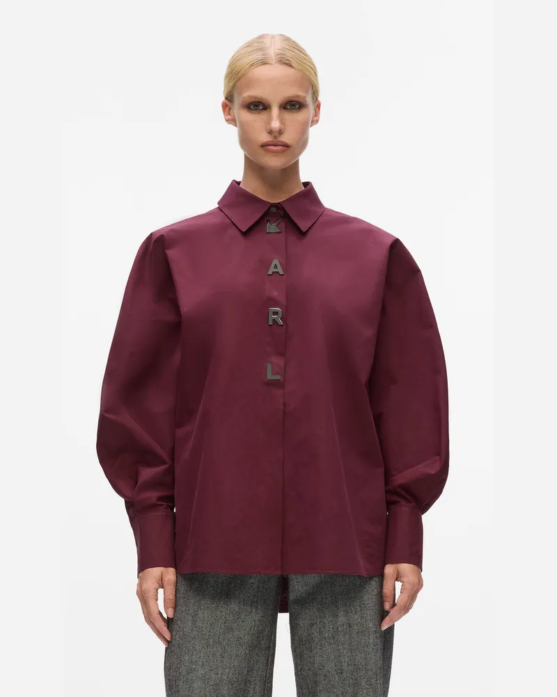 Karl Lagerfeld Karl Buchstaben-shirt, Damen, Windsor Wine, Größe Windsor