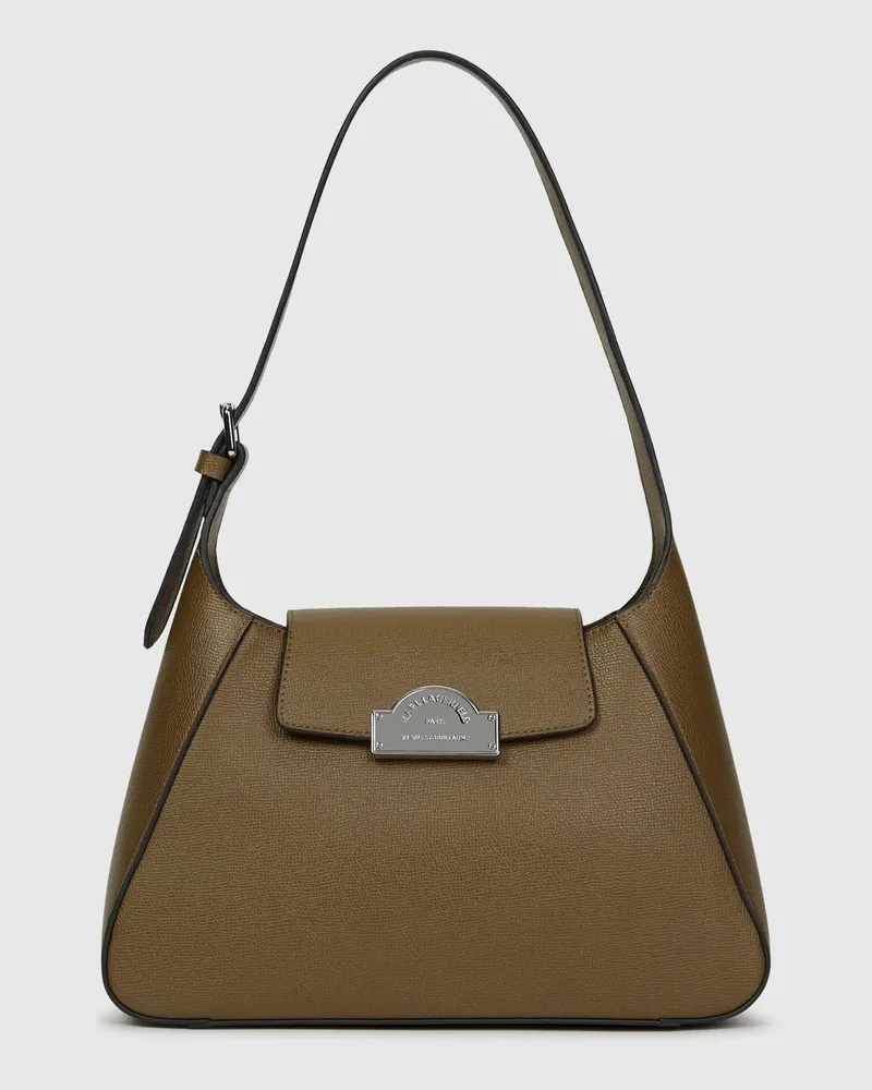 Karl Lagerfeld Rue St-guillaume Schultertasche Mit Metalldetail, Damen, Dunkelbraun, Größe Dunkelbraun