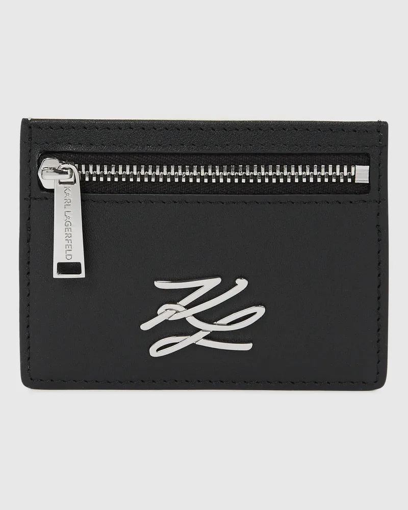 Karl Lagerfeld K/autograph Kartenetui Mit Reißverschluss, Damen, Schwarz/weiss, Größe Schwarz