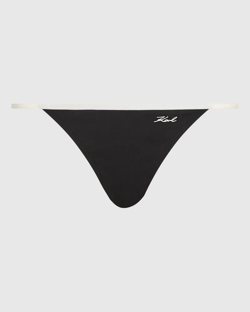 Karl Lagerfeld Signature-tanga, Damen, Schwarz, Größe Schwarz