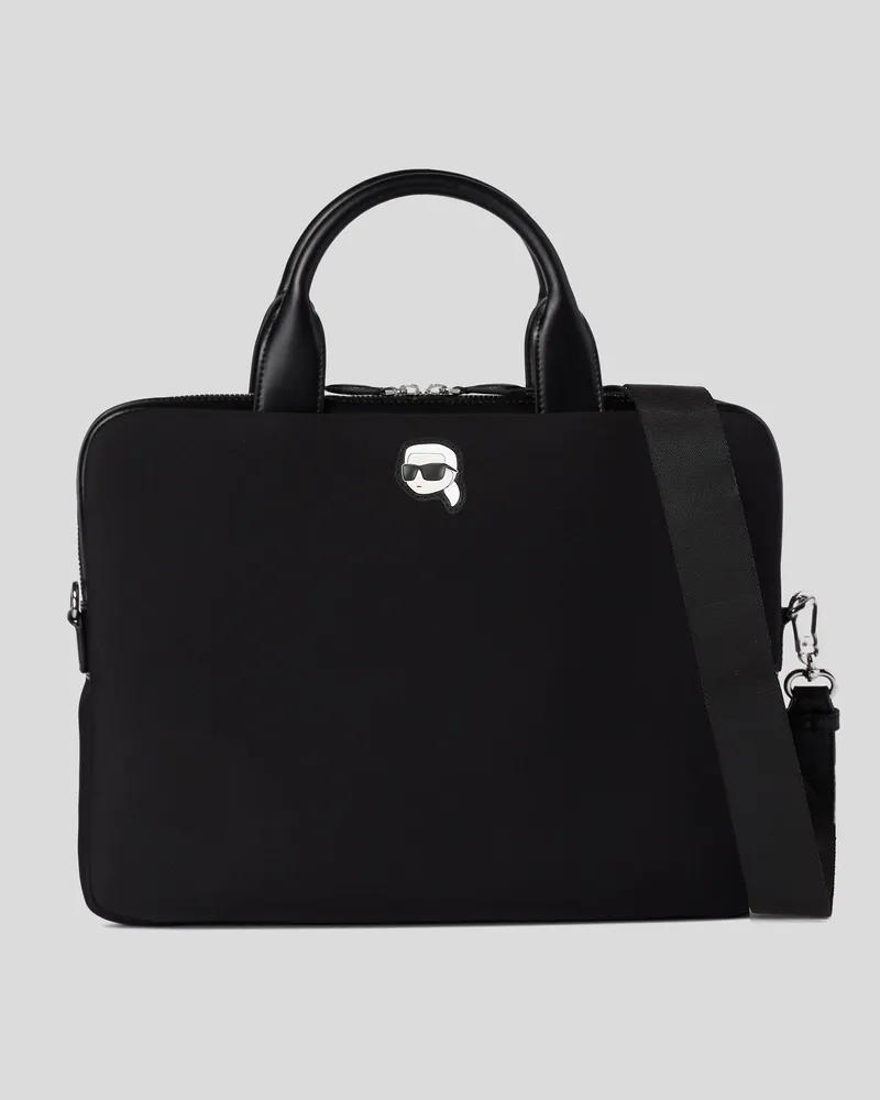 Karl Lagerfeld Ikon laptop-tasche, Mann, Schwarz, Größe Schwarz