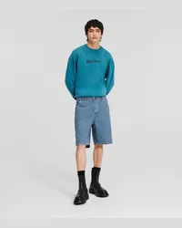 Karl Lagerfeld Klj legere Utility-shorts, Mann, Blau Stone-washed Blau