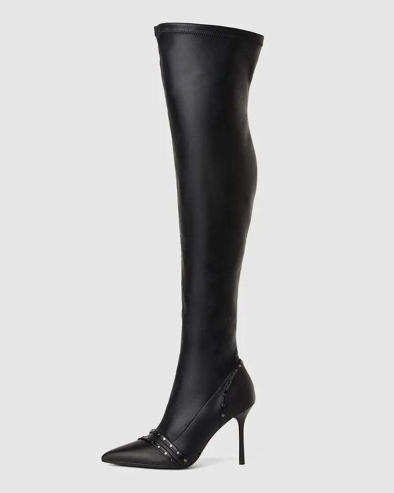 Karl Lagerfeld Sarabande Overknee-stiefel, Damen, Schwarz, Größe Schwarz
