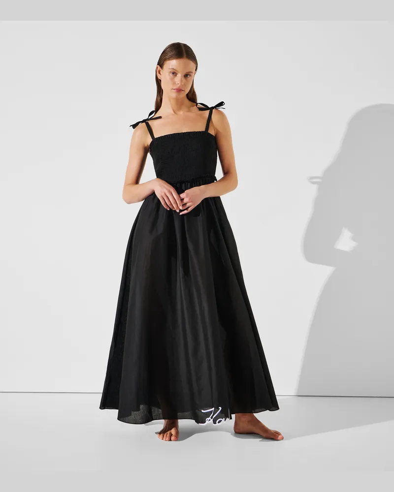 Karl Lagerfeld K/signature Strandkleid, Damen, Schwarz, Größe Schwarz