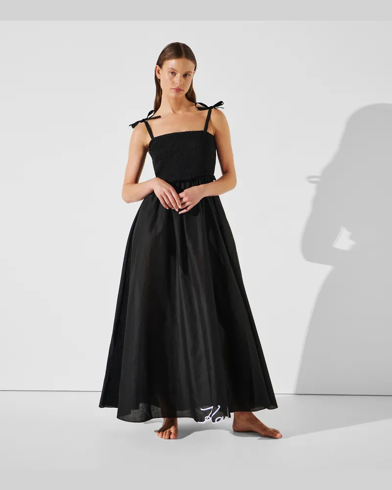Karl Lagerfeld K/signature Strandkleid, Frau, Schwarz, Größe Schwarz