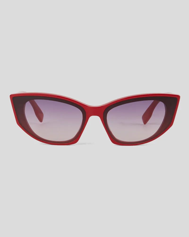 Karl Lagerfeld Sonnenbrille Mit Ausgeschnittener Signatur-logo, Frau, Rot, Größe Rot