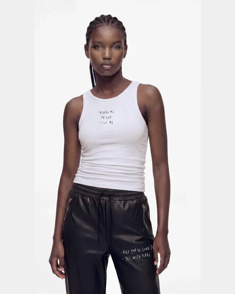 Karl Lagerfeld Klj X Pietro Terzini Tanktop, Damen, Weiss, Größe Weiss