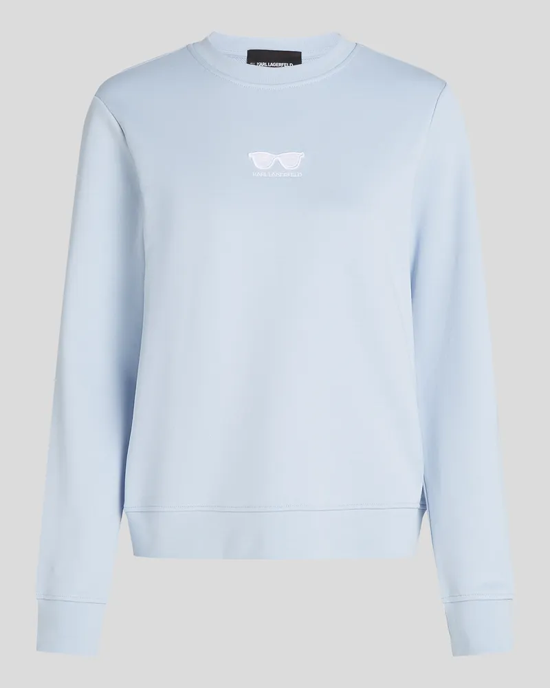 Karl Lagerfeld Sweatshirt Mit Sonnenbrille, Frau, Kentucky Blau, Größe Kentucky