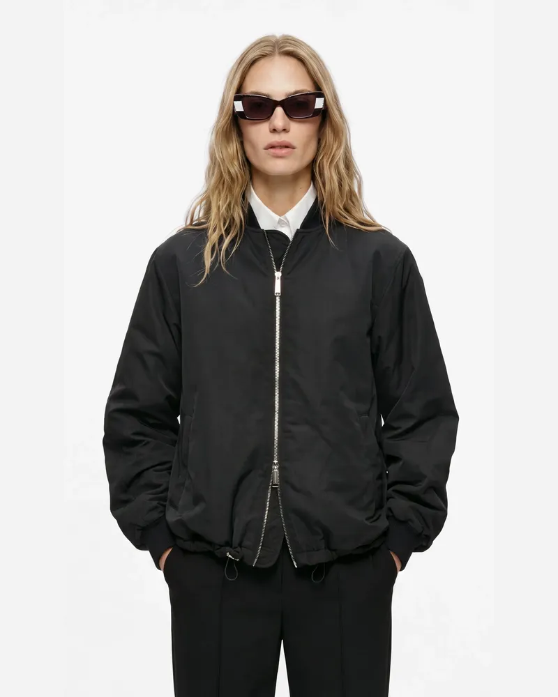 Karl Lagerfeld Jacke Mit Plissiertem Rücken, Female, Schwarz, Size Black