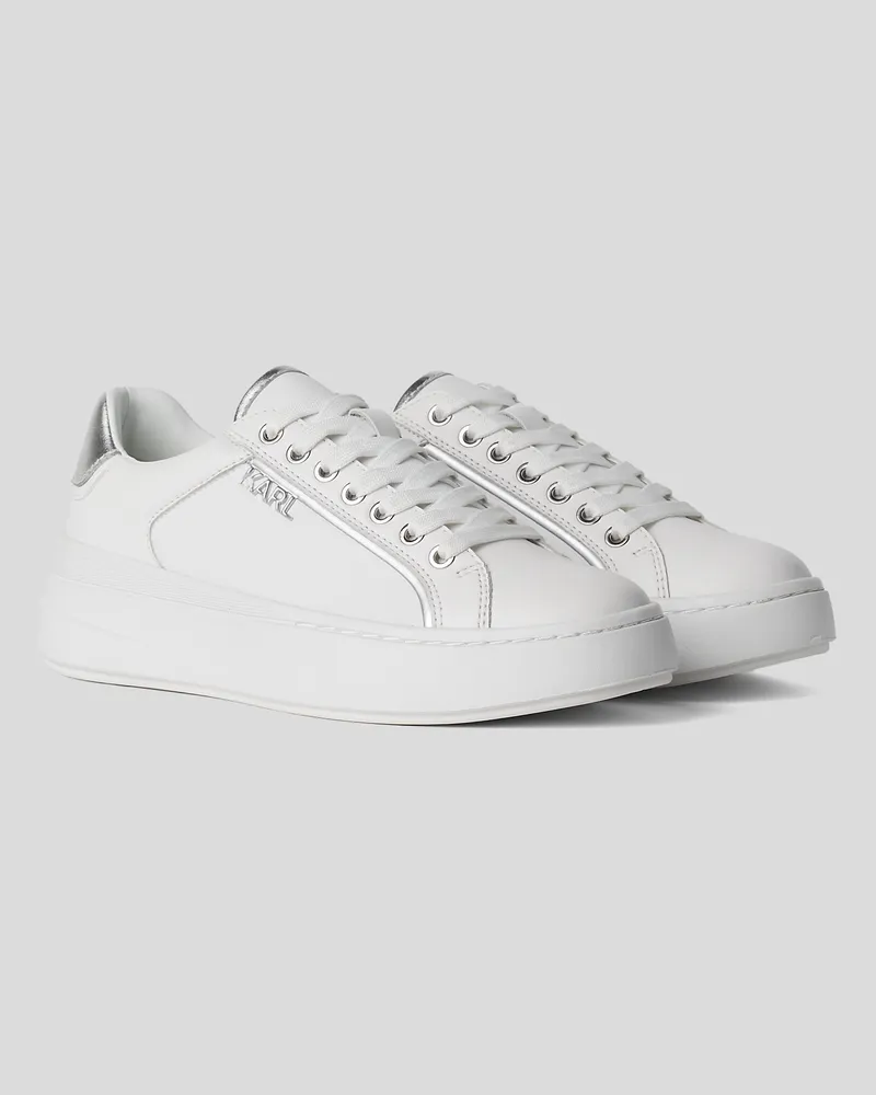 Karl Lagerfeld Kronos leder-sneaker, Frau, Weiss, Größe Weiss