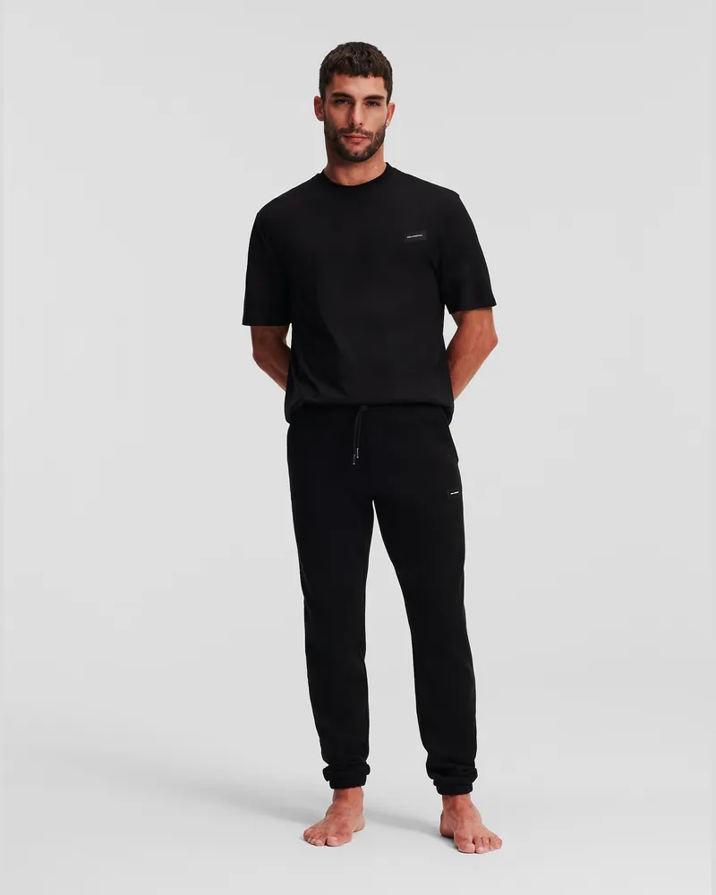 Karl Lagerfeld Essential loungewear-trainingshose Mit Logo, Mann, Schwarz, Größe Schwarz