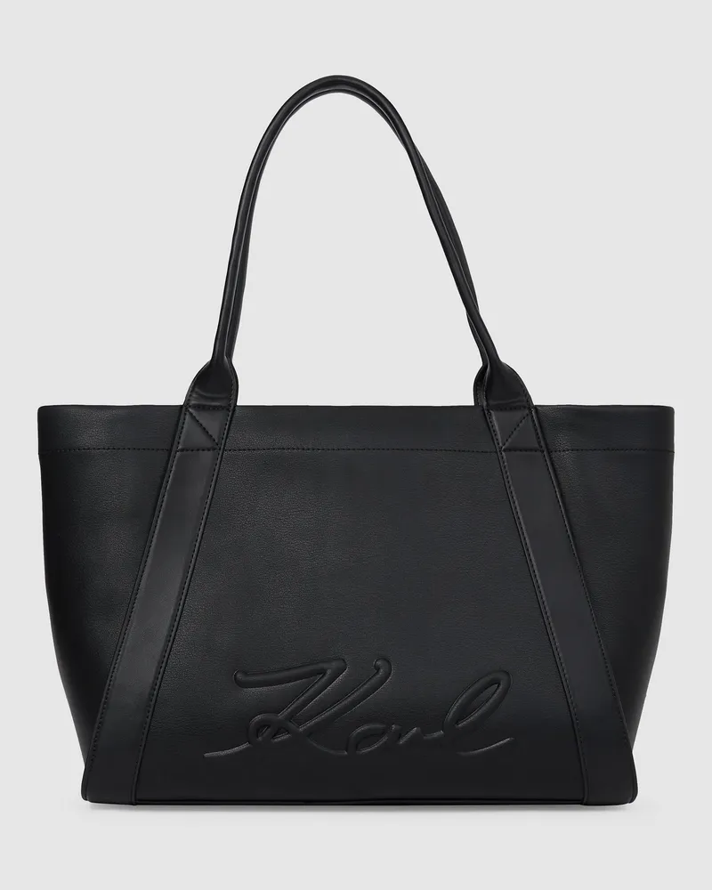 Karl Lagerfeld K/ville Mittelgroße Tote Bag, Damen, Schwarz-nickel, Größe Schwarz-nickel