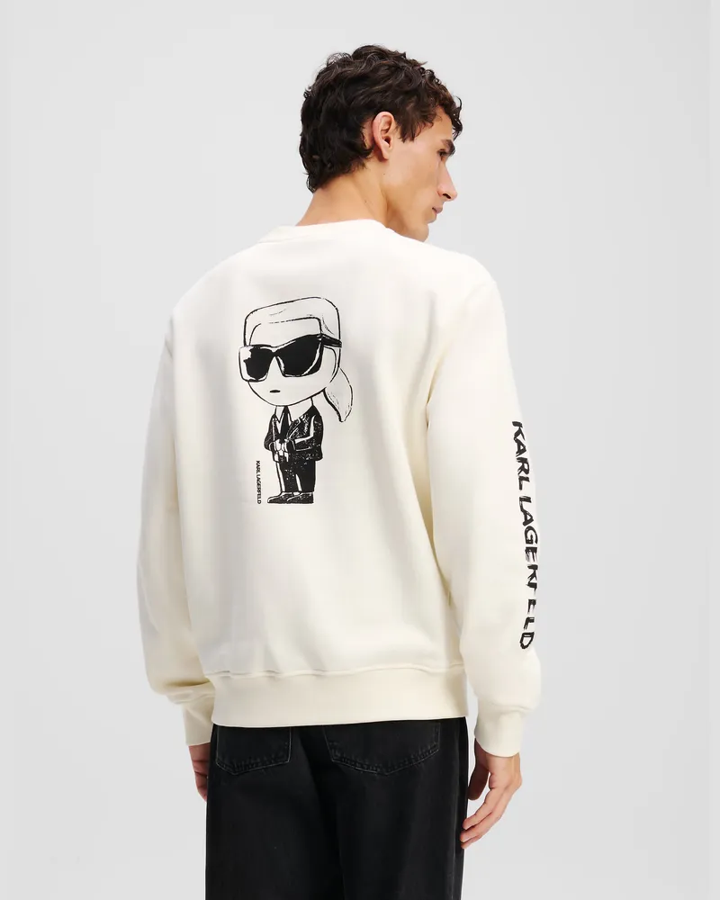 Karl Lagerfeld Ikon sweatshirt, Male, Cannoli Creme, Size Beige