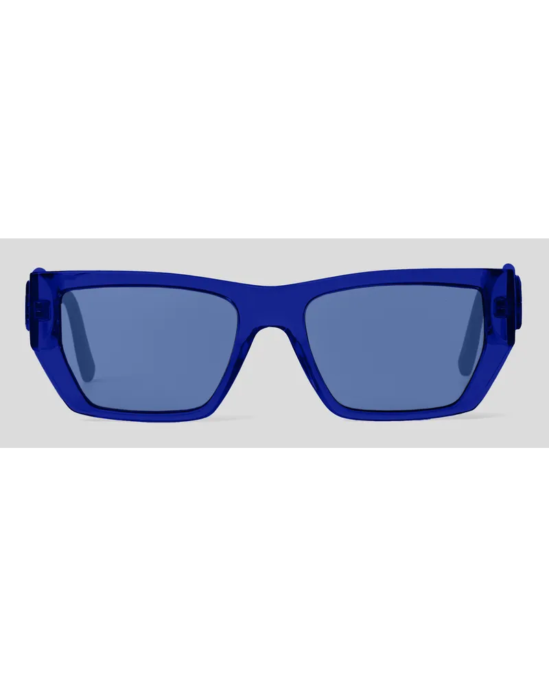 Karl Lagerfeld Kl monogramm-sonnenbrille mit Logo, Mann, Blau Blau