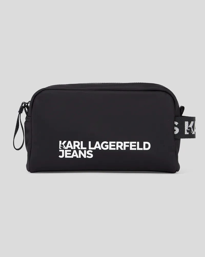 Karl Lagerfeld Kulturbeutel Aus Nylon, Frau, Schwarz, Größe Schwarz