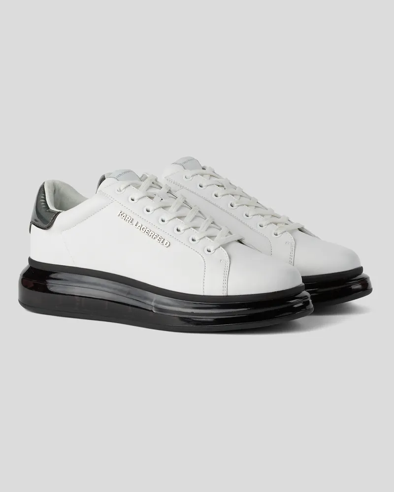 Karl Lagerfeld Kapri kushion Niedriger Schnürschuh, Mann, Weiss/Schwarz, Größe Weiss