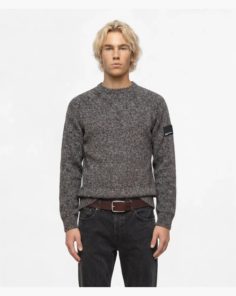 Karl Lagerfeld Mélange-pullover Aus Wollmischgewebe, Herren, Eisen, Größe Eisen