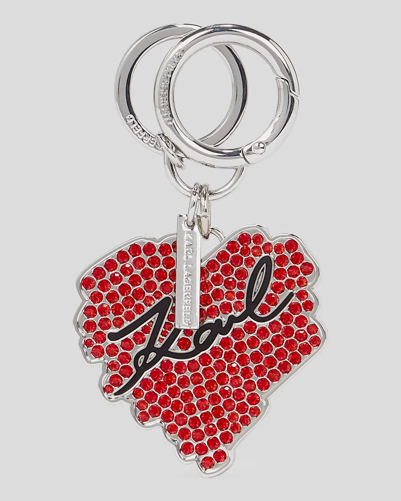 Karl Lagerfeld K/heart Schlüsselanhänger, Frau, Racing Red, Größe Racing