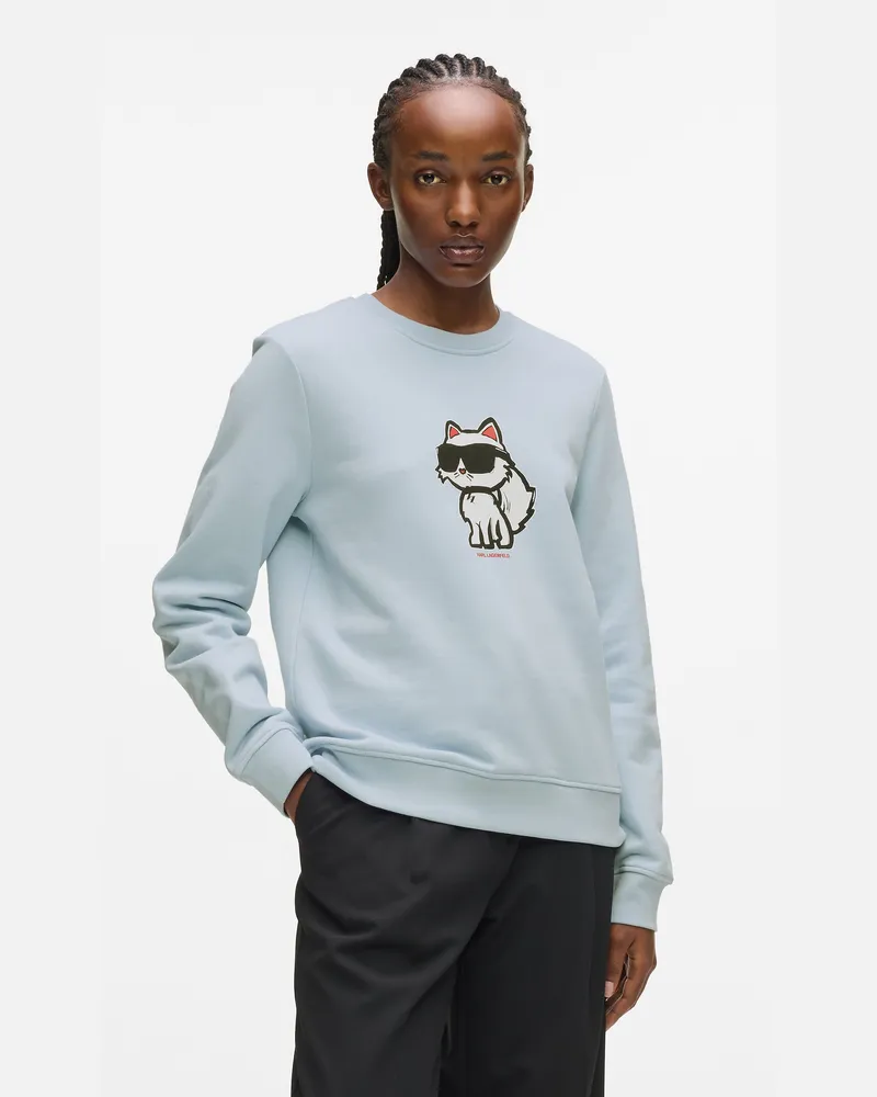 Karl Lagerfeld Ikon Choupette-sweatshirt, Damen, Kentucky Blau, Größe Kentucky
