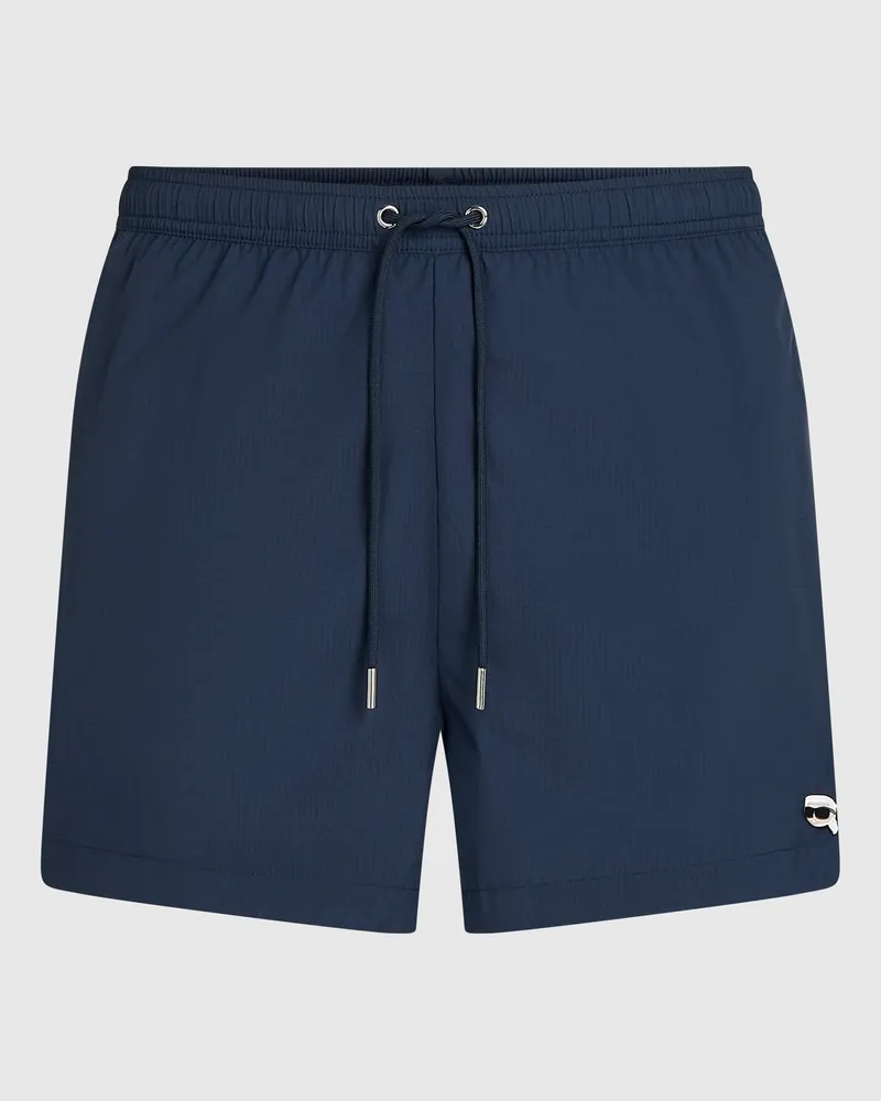Karl Lagerfeld Ikon Kurze Ripstop-boardshorts, Male, Peacoat, Size Blue