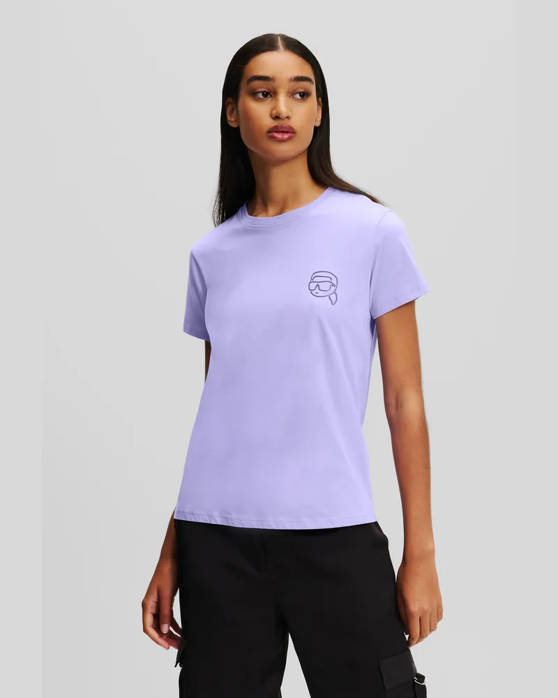 Karl Lagerfeld Ikon jelly T-shirt, Frau, Süßes Lavendel, Größe Süßes