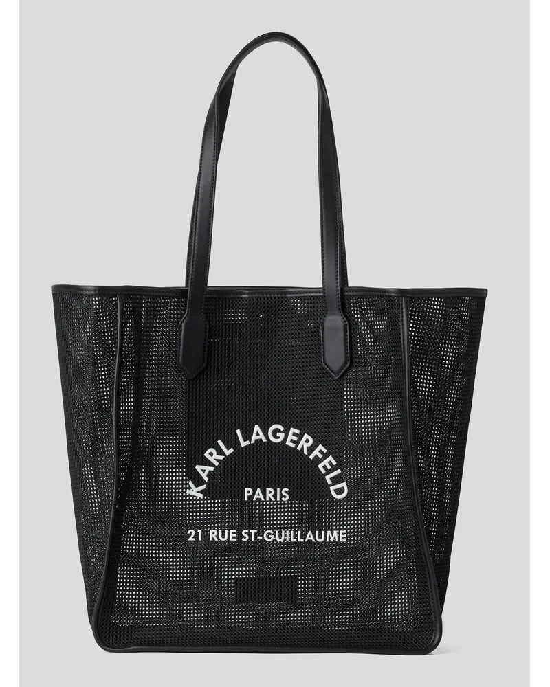 Karl Lagerfeld Rue st-guillaume Strand-tote-bag, Frau, Schwarz Schwarz