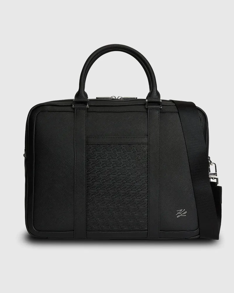Karl Lagerfeld K/panel Aktentasche, Herren, Schwarz, Größe Schwarz
