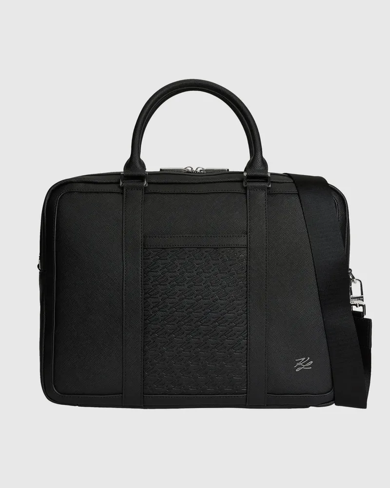 Karl Lagerfeld K/panel Aktentasche, Herren, Schwarz, Größe Schwarz