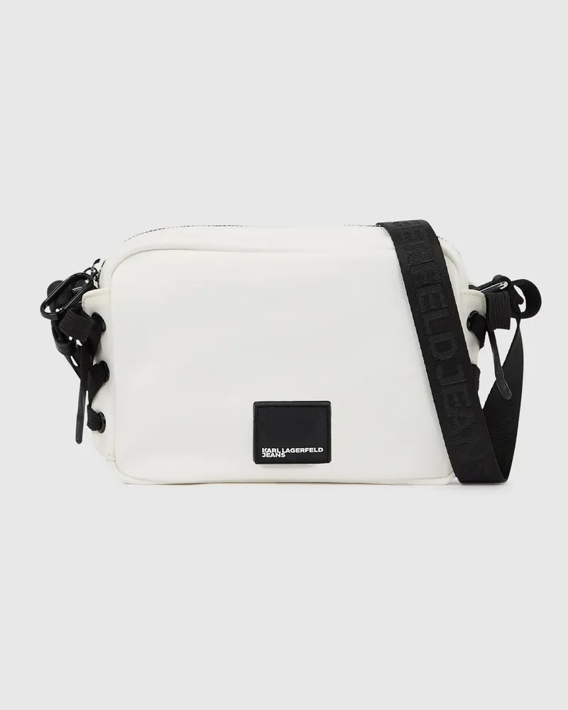 Karl Lagerfeld Kameratasche Aus Nylon Mit Schnürung, Damen, Weiss, Größe Weiss
