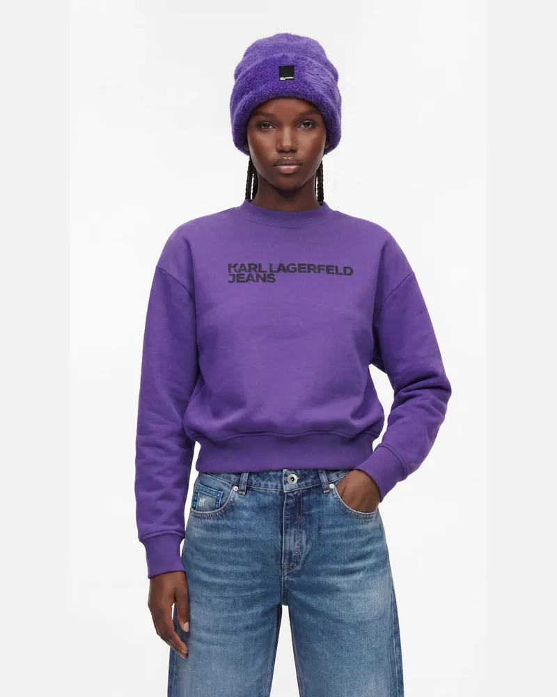 Karl Lagerfeld Sweatshirt Mit Logo, Damen, Prism Violet, Größe Prism