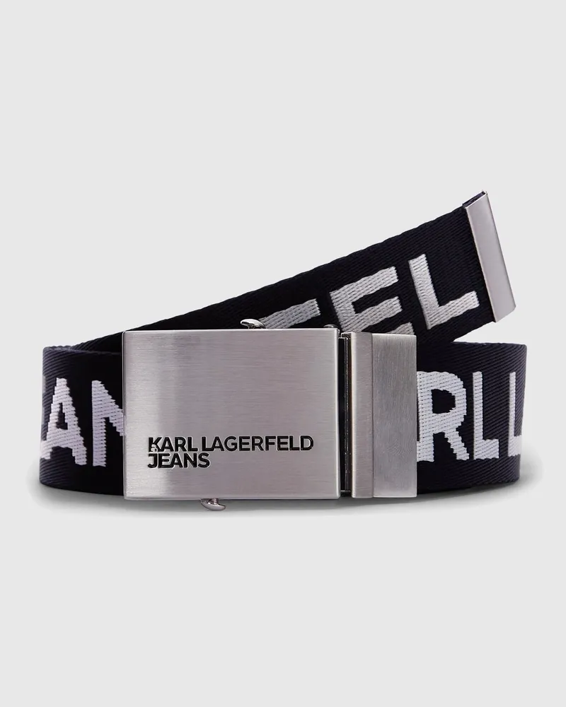 Karl Lagerfeld Wendbarer Gürtel Aus Gurtband, Herren, Peacoat, Größe Peacoat