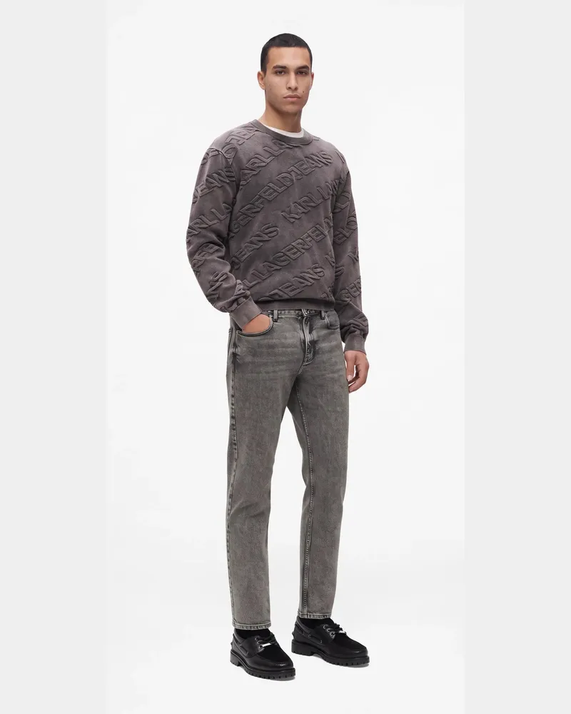 Karl Lagerfeld Gewaschene Slim-jeans In Schwarz, Male, Gewaschenes Schwarz, Size Black