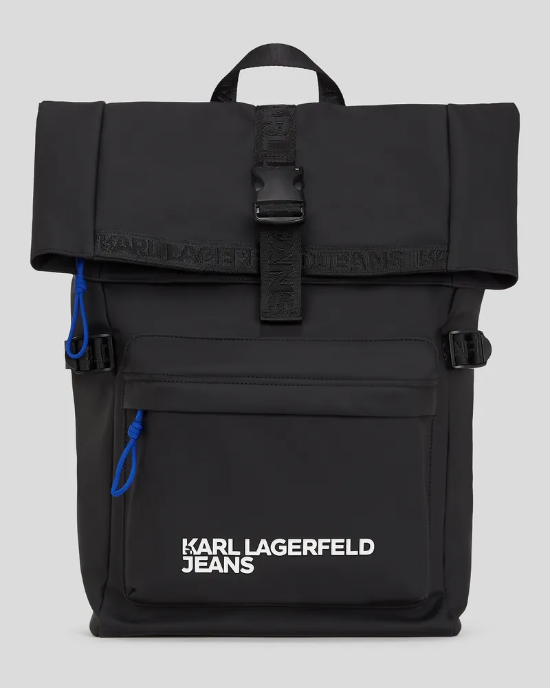 Karl Lagerfeld Beschichteter Rucksack, Mann, Schwarz, Größe Schwarz