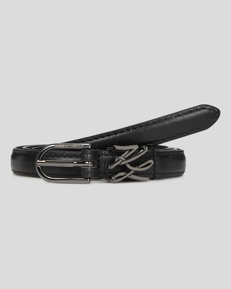 Karl Lagerfeld K/autograph Schiebegürtel, Frau, Schwarz-Gunmetal, Größe Schwarz-gunmetal
