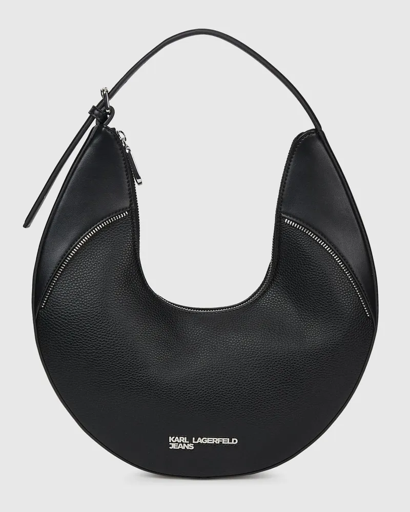 Karl Lagerfeld Rebellische Hobo-tasche, Female, Schwarz, Size Black