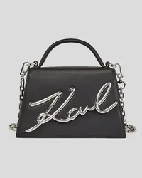 Karl Lagerfeld K/signature Kleine Umhängetasche, Frau, Schwarz/nickel Schwarz