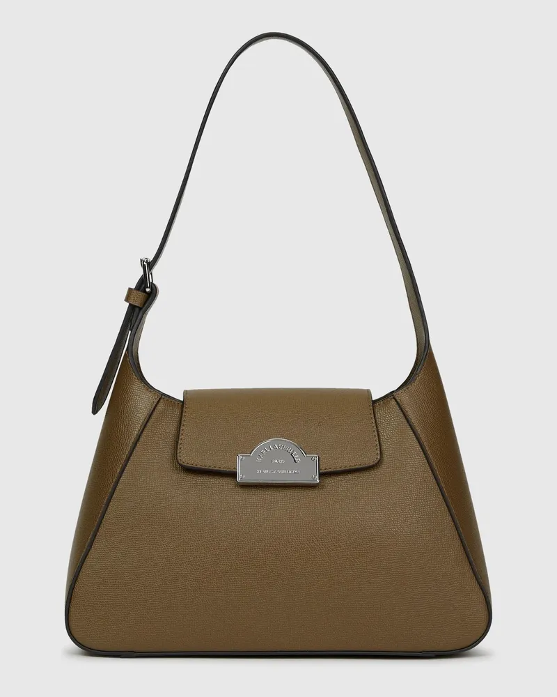 Karl Lagerfeld Rue St-guillaume Schultertasche Mit Metalldetail, Female, Dark Taupe, Size Brown