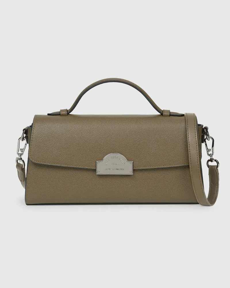 Karl Lagerfeld Rue St-guillaume Umhängetasche Mit Metalldetail, Damen, Dunkelbraun, Größe Dunkelbraun