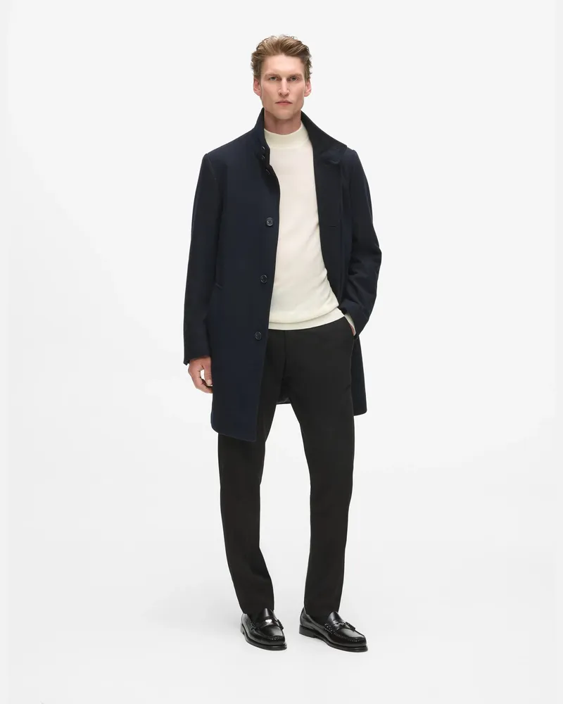 Karl Lagerfeld Mantel Mit Stehkragen, Herren, Schwarz, Größe Schwarz