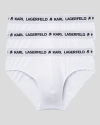 Karl Lagerfeld Slips mit Logo, 3er-set, Mann, Weiss Weiss