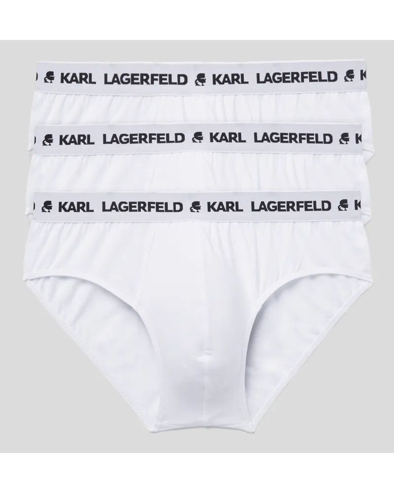 Karl Lagerfeld Slips mit Logo, 3er-set, Mann, Weiss Weiss