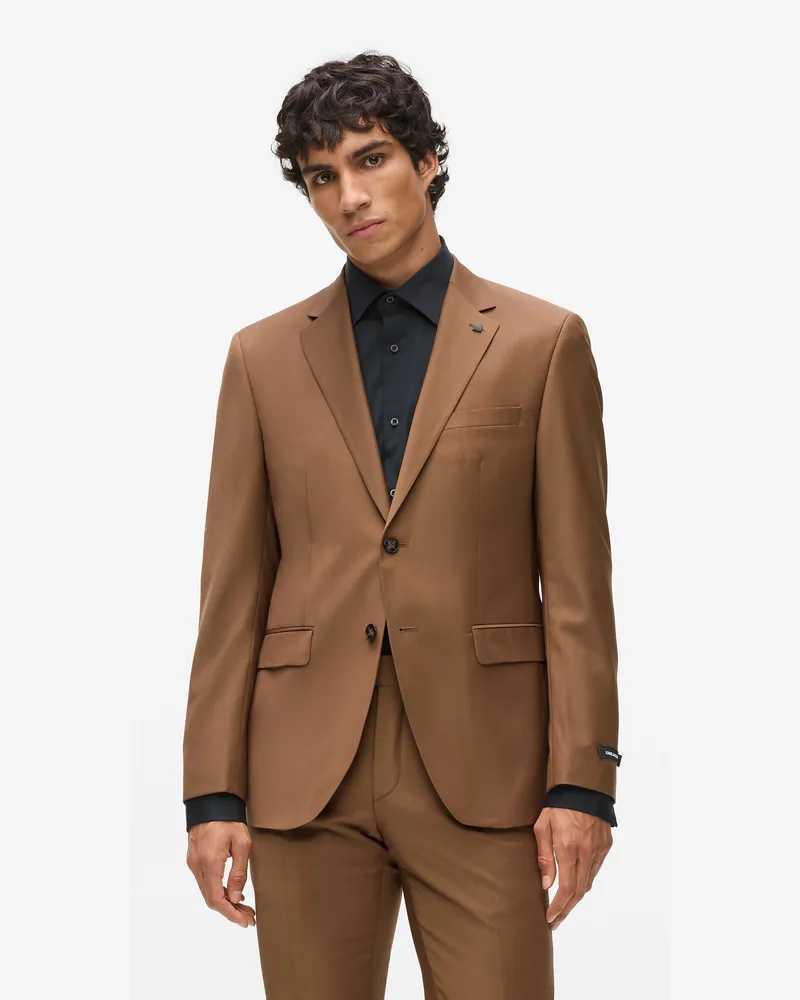Karl Lagerfeld Klassischer Blazer, Herren, Braun, Größe Braun