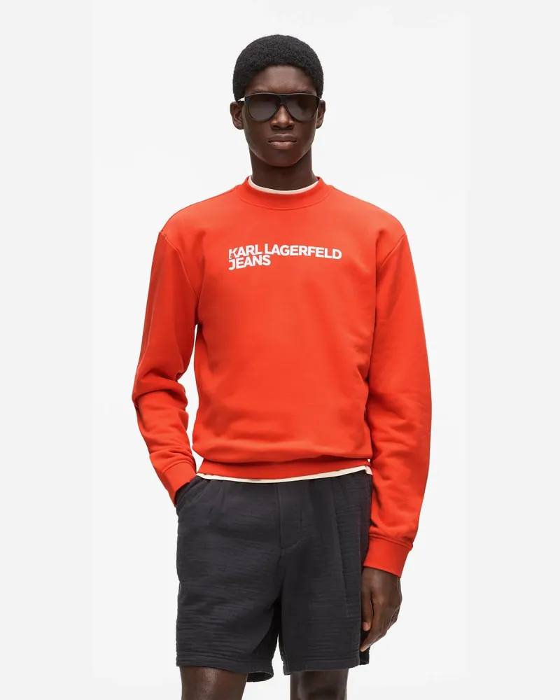 Karl Lagerfeld Sweatshirt Mit Logo, Herren, Schwarze Streifen, Größe Schwarze