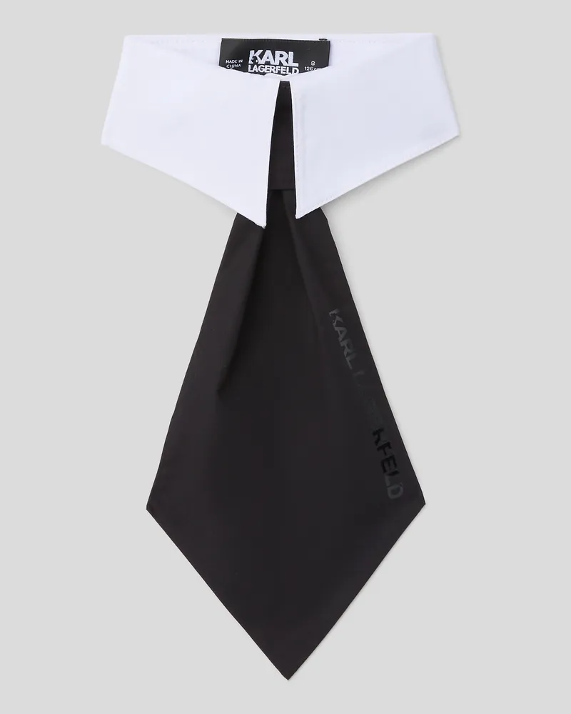 Karl Lagerfeld Hemdkragen Und Krawatte Für Mädchen, unisex, Schwarz/Weiss, Größe Schwarz